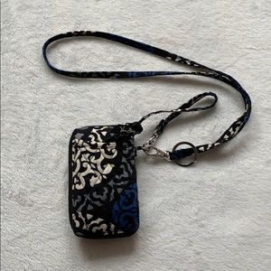 Vera Bradley wristlet with lanyard